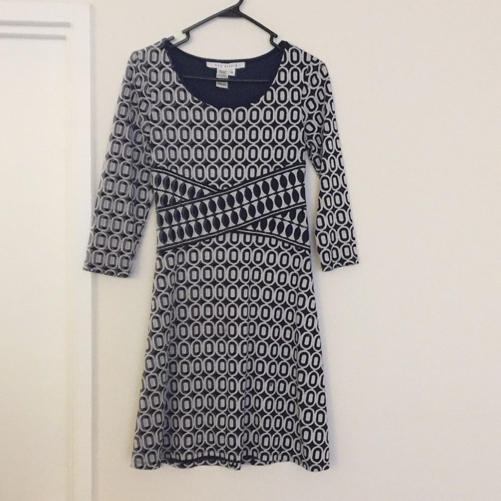 Max Studio Dress, scoop neck, long sleeves